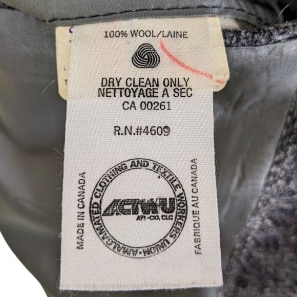 Vintage Mens 2 Button Blazer Jacket Sz 43 Regular Gray Virgin Wool Nino Cerruti - Picture 6 of 10